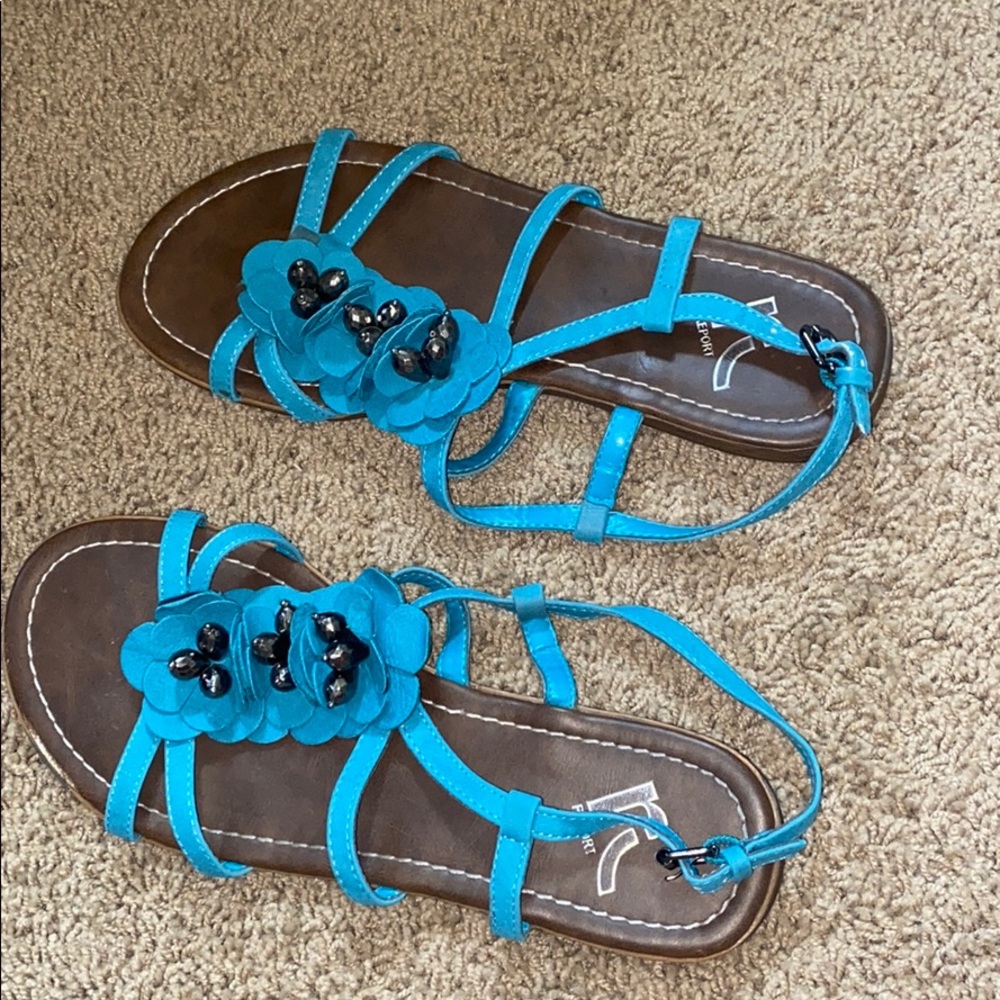Teal sandals